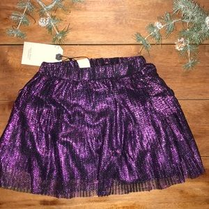 3/$12- Zara Girls sparkly purple ruffle skirt NWT